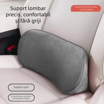 Perna lombară auto, memory foam, design subțire, catifea, potrivire universală, personalizabil