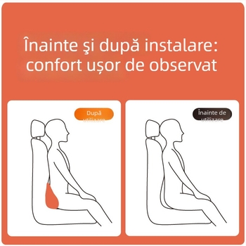 Perna lombară auto, memory foam, design subțire, catifea, potrivire universală, personalizabil