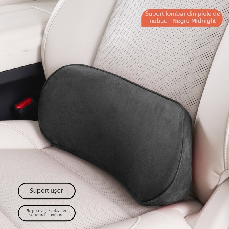 Perna lombară auto, memory foam, design subțire, catifea, potrivire universală, personalizabil