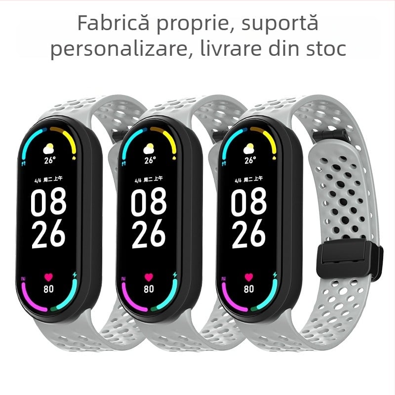 Brățară din silicon pentru Xiaomi Mi Band, plăcută la atingere, elastică, impermeabilă și rezistentă la transpirație, stil modern