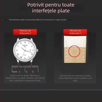 Brățară din piele naturală, dublă față, piele de vițel prim strat, cataramă cu pin, impermeabilă, moale, unisex