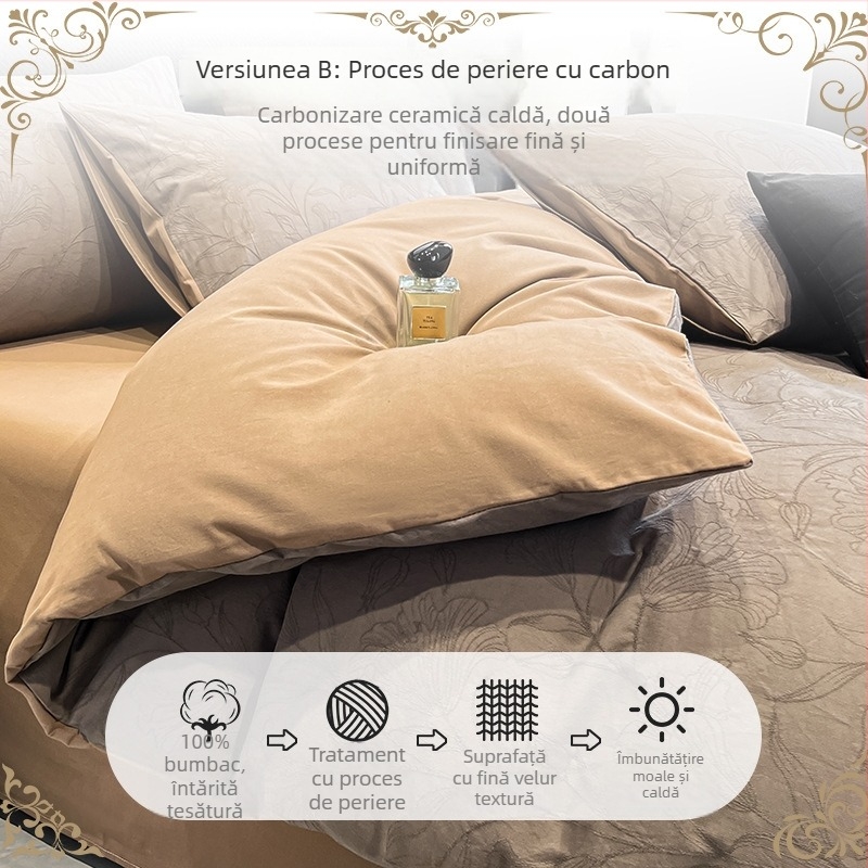 Husă de pilotă din 100% bumbac, jacquard, vopsire reactive, model plante și flori, densitate țesătură 133x72