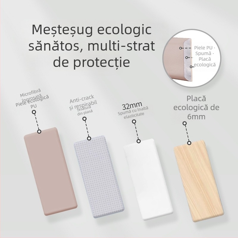 Panou moale de fundal pentru perete – PVC, stil modern minimalist, model monocrom, procesare personalizată, potrivit pentru sufragerie, dormitor, birou, exterior, restaurant, balcon