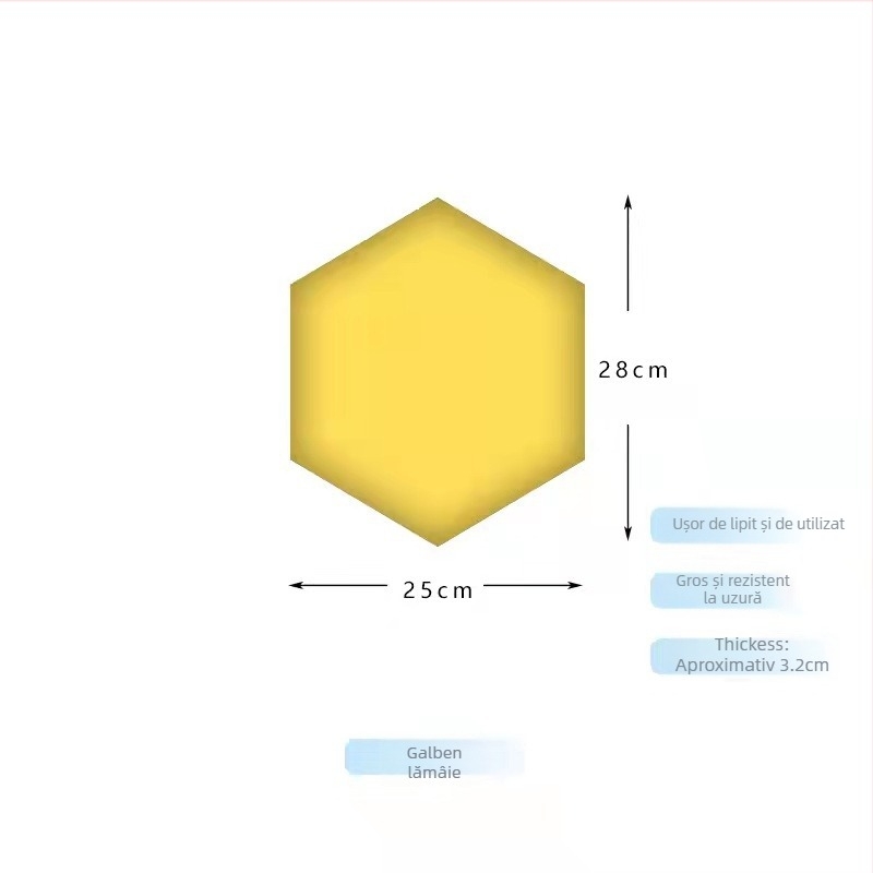 Panou de perete hexagonal din PU, autoadeziv, 5+ bucăți, stil nordic modern