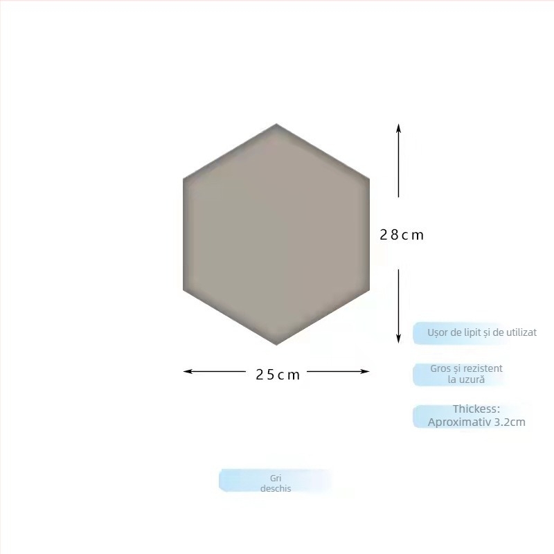 Panou de perete hexagonal din PU, autoadeziv, 5+ bucăți, stil nordic modern