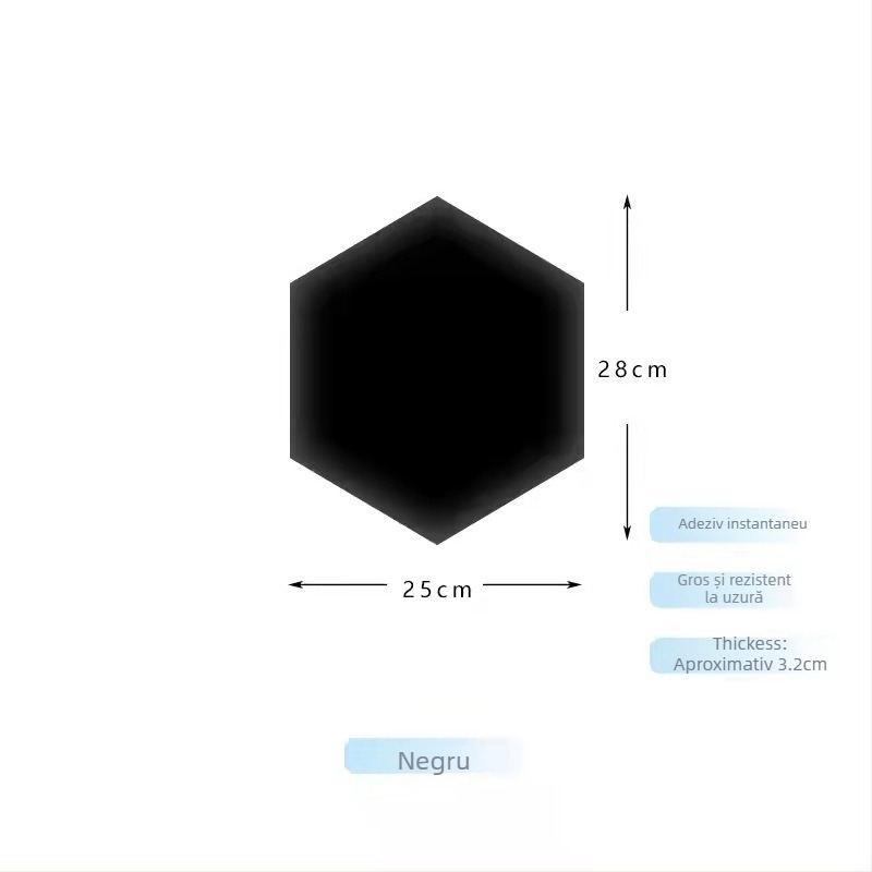 Panou de perete hexagonal din PU, autoadeziv, 5+ bucăți, stil nordic modern