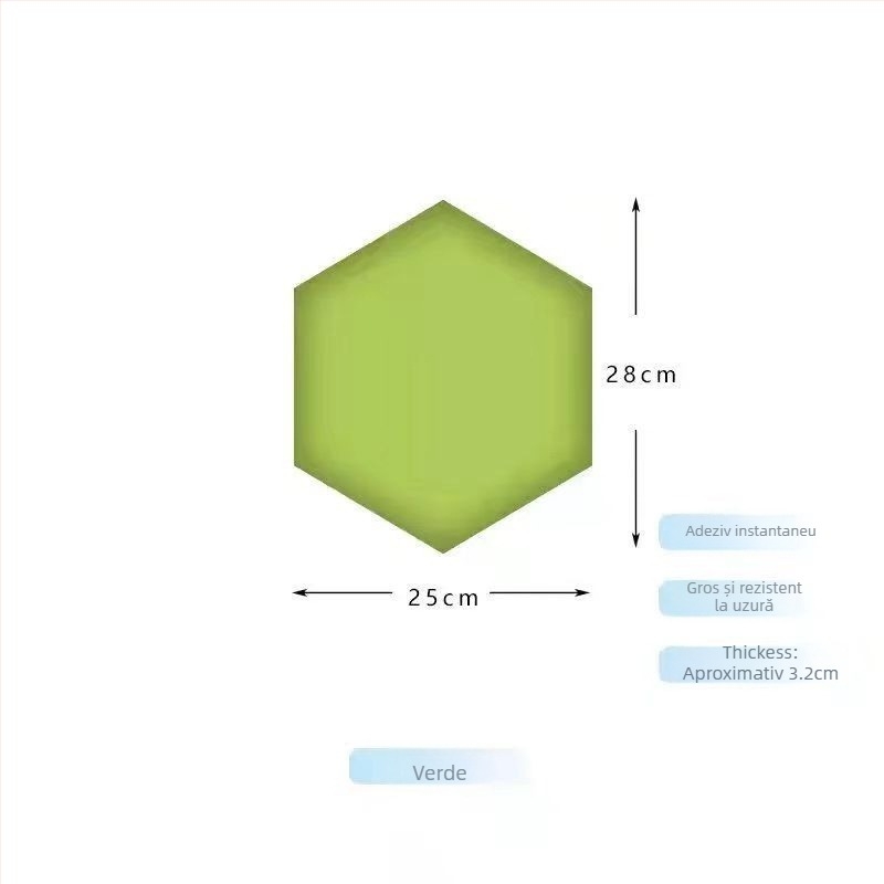Panou de perete hexagonal din PU, autoadeziv, 5+ bucăți, stil nordic modern