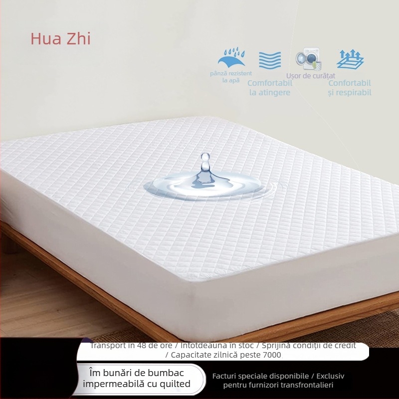 Huazhi Cearșaf cu elastic | culoare solidă, țesătură periată, imprimare reactive și vopsire, material: fibră chimică