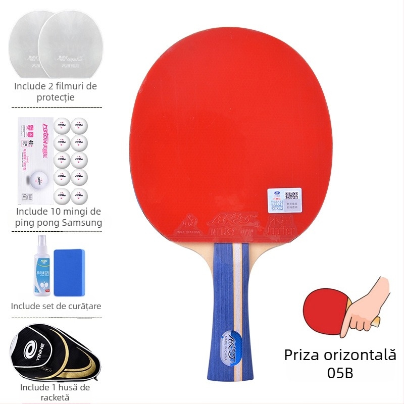 Rachetă de tenis de masă Galaxy cu 56 stele, înaltă elasticitate, pentru copii, clasă profesională, lovitură dreaptă