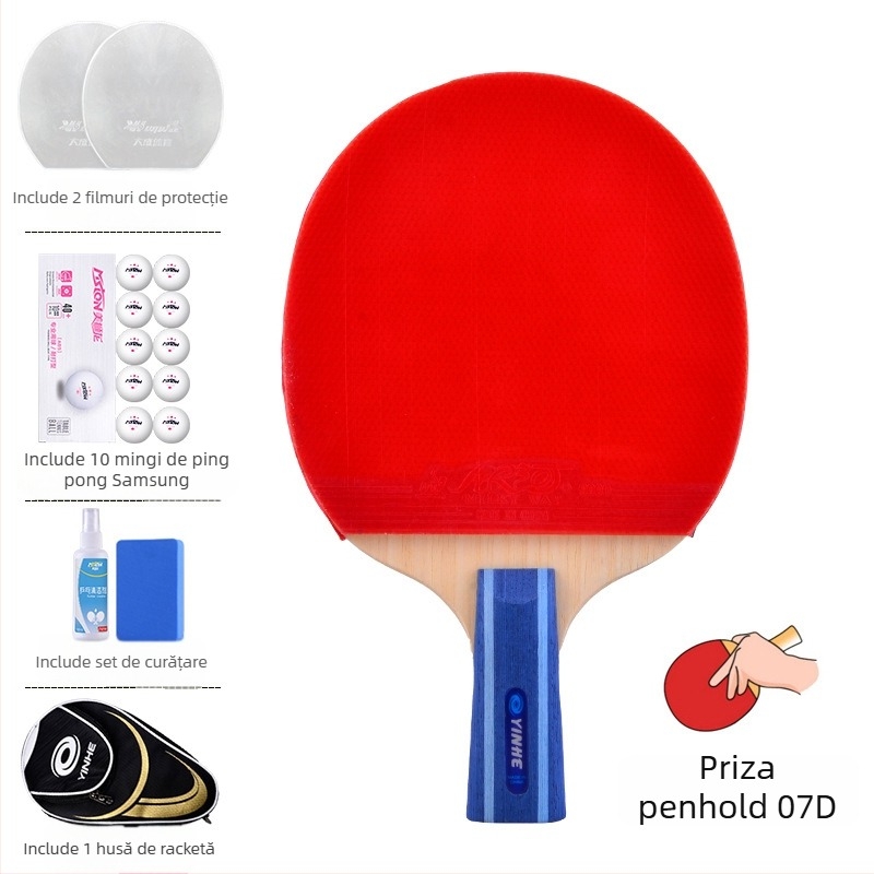 Rachetă de tenis de masă Galaxy cu 56 stele, înaltă elasticitate, pentru copii, clasă profesională, lovitură dreaptă