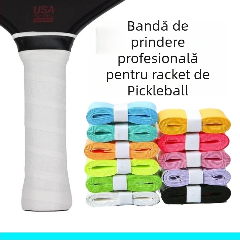 Bandă de priză pentru paleta de pickleball, material: floare de mătase, antiderapantă, absorbantă de transpirație, priză latex