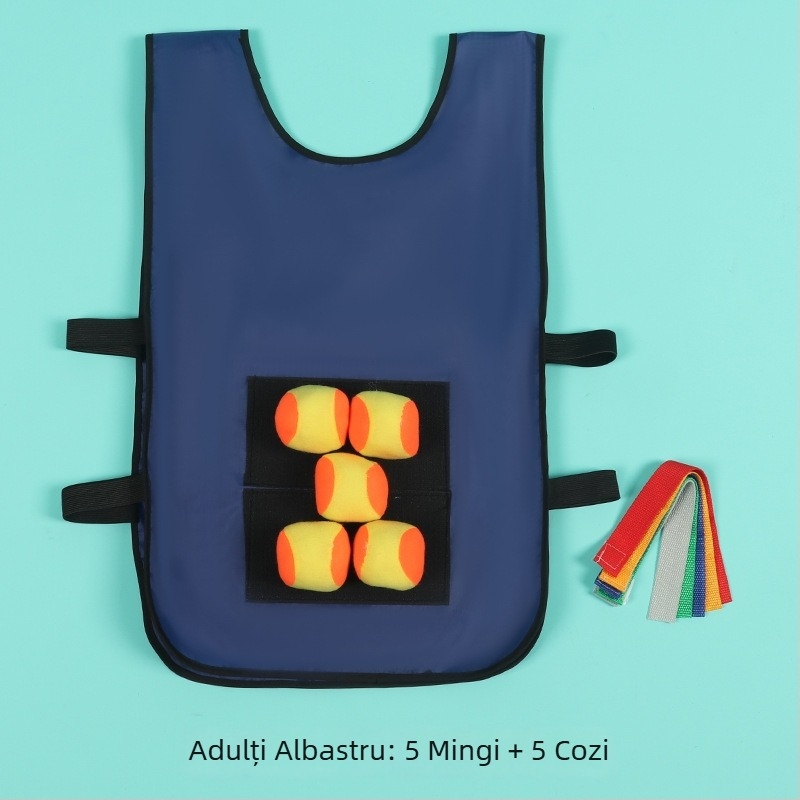 Vesta pentru copii cu mingi lipicioase – joc de aruncare țintă cu părinți