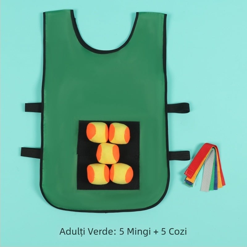 Vesta pentru copii cu mingi lipicioase – joc de aruncare țintă cu părinți