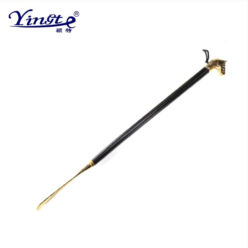 Șlefuitor de pantofi cu cap de leu și cap de cal, motiv zodiac de 12 semne, corp din lemn solid cu acoperire din aliaj, lungime 32 cm, model XB137, Yingte