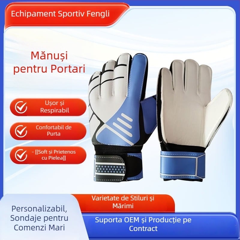 Mănuși de portar pentru fotbal, latex, protecție a degetelor, antiaderente, pentru antrenament, unisex