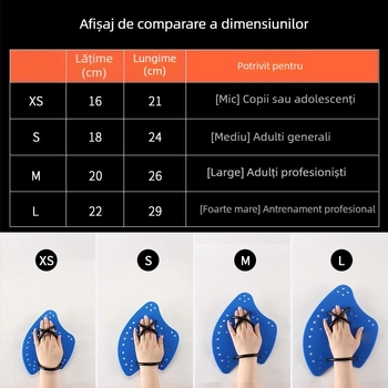 Aripioare pentru mâini pentru antrenament de înot, stil AX, pentru adulți și copii, Material PP, Personalizabile, Altă categorie