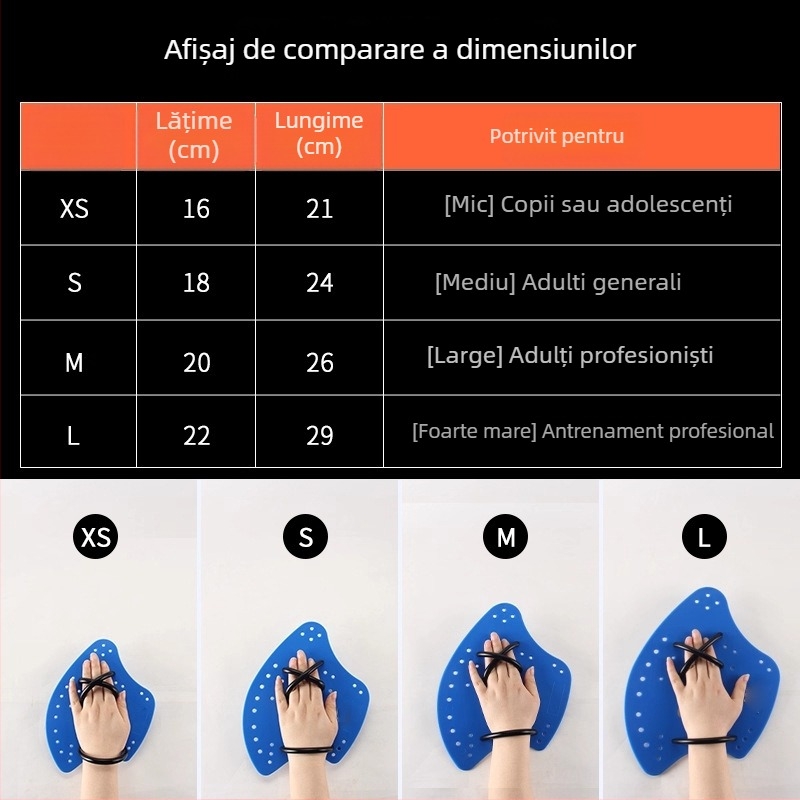 Aripioare pentru mâini pentru antrenament de înot, stil AX, pentru adulți și copii, Material PP, Personalizabile, Altă categorie