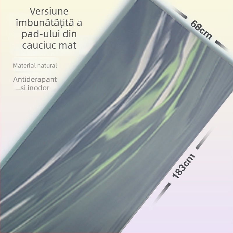 Covoraș de yoga PU, multicolor, 5 mm, 183 × 68 cm, antiderapant