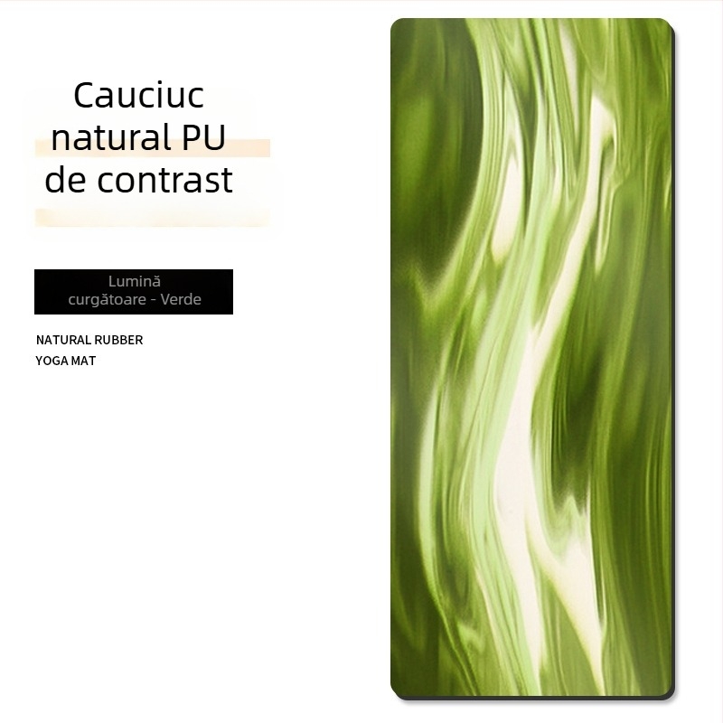Covoraș de yoga PU, multicolor, 5 mm, 183 × 68 cm, antiderapant