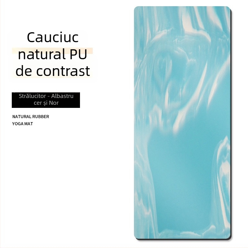 Covoraș de yoga PU, multicolor, 5 mm, 183 × 68 cm, antiderapant