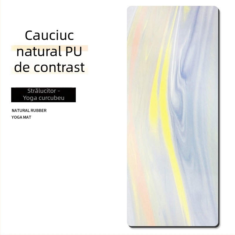 Covoraș de yoga PU, multicolor, 5 mm, 183 × 68 cm, antiderapant