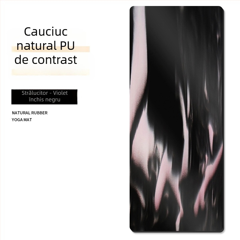 Covoraș de yoga PU, multicolor, 5 mm, 183 × 68 cm, antiderapant