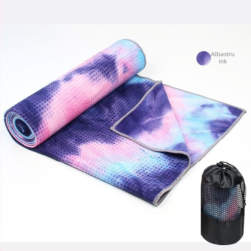 Prosop pentru yoga pe covor, cu strat antiaderent îngroșat, suprafață extinsă de absorbție a transpirației și pătură inclusă