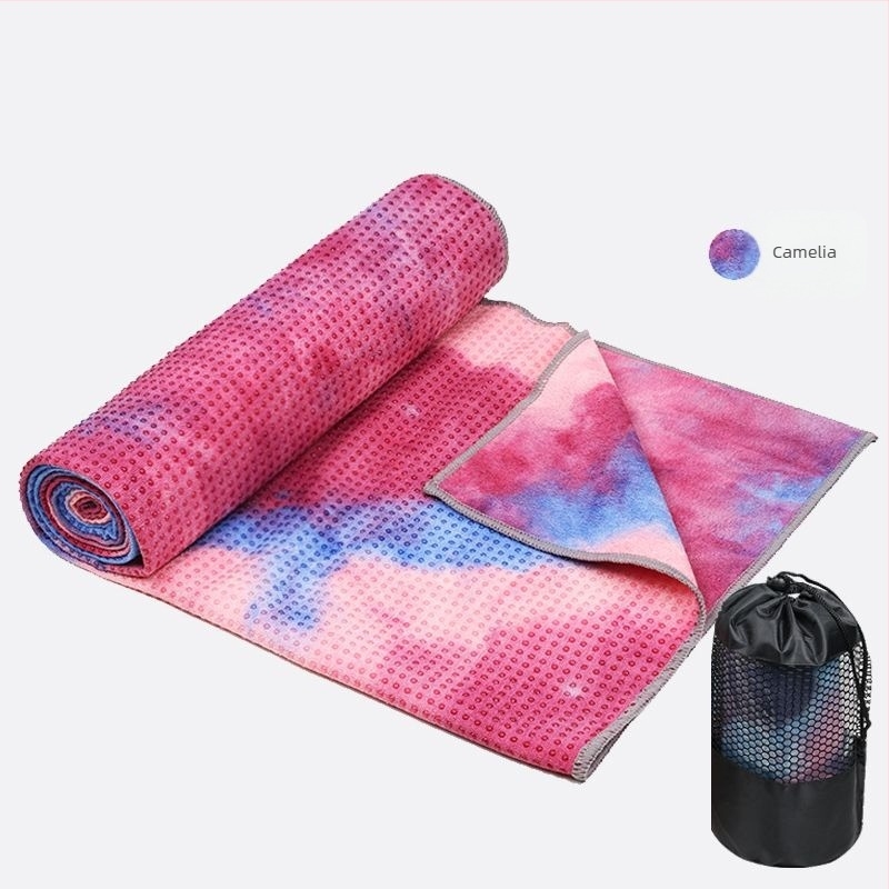 Prosop pentru yoga pe covor, cu strat antiaderent îngroșat, suprafață extinsă de absorbție a transpirației și pătură inclusă