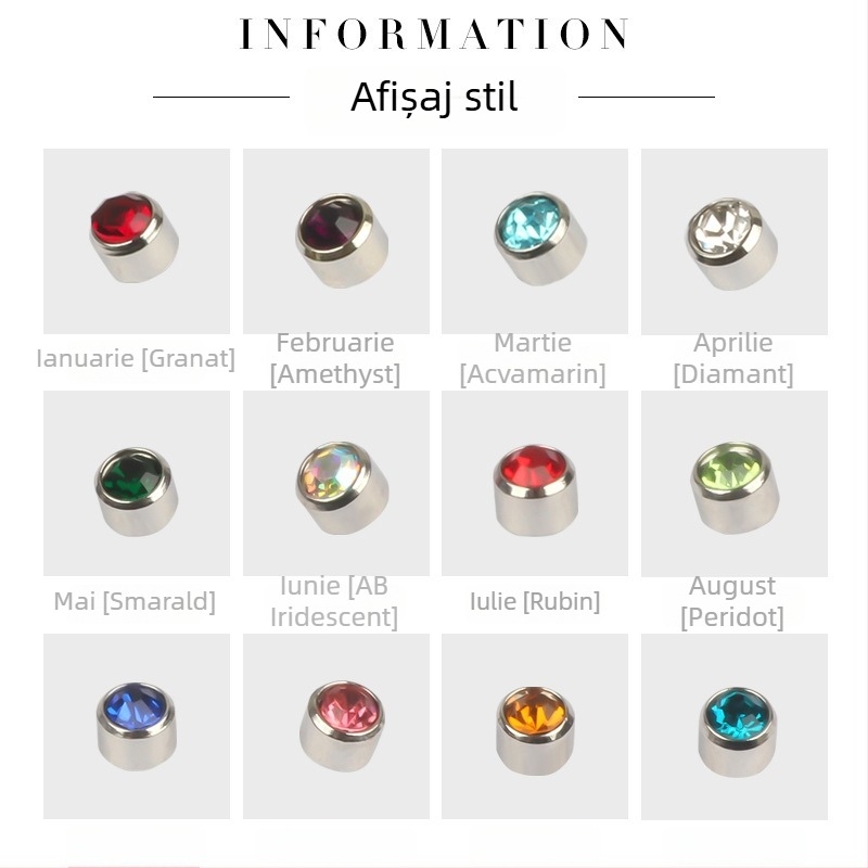 Pistol de piercing pentru ureche – oțel inoxidabil 316, electroplacare, unisex, stil simplu, cerc, inimă, cinci stele