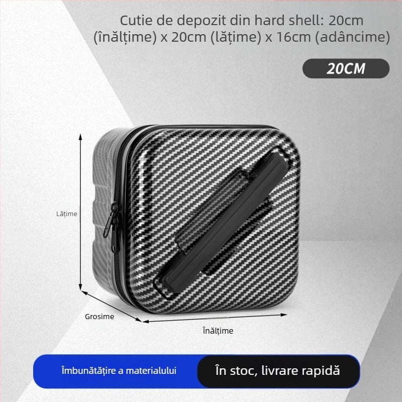 Geantă impermeabilă pentru pescuit marin, cu carcasă rigidă și model carbon, pentru depozitare de năluci, fir, undiță și rotiță