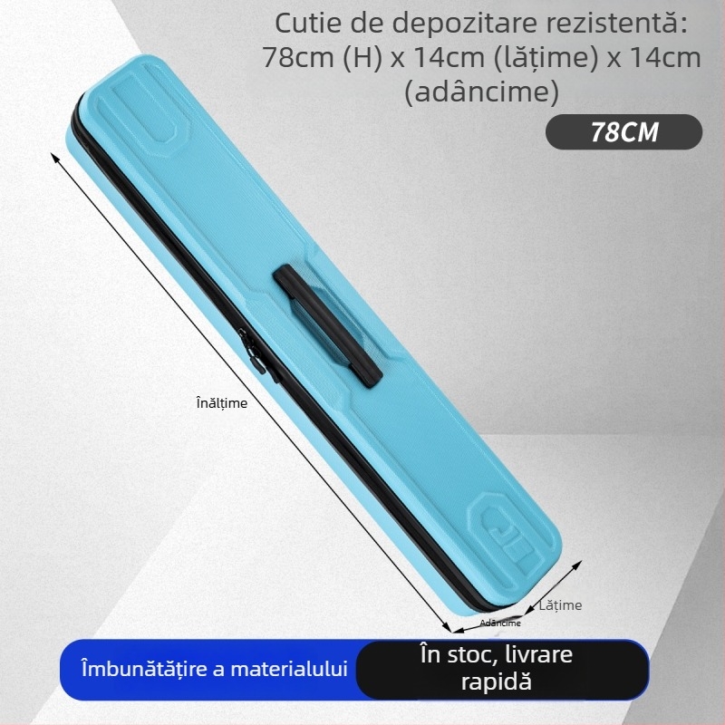 Geantă impermeabilă pentru pescuit marin, cu carcasă rigidă și model carbon, pentru depozitare de năluci, fir, undiță și rotiță