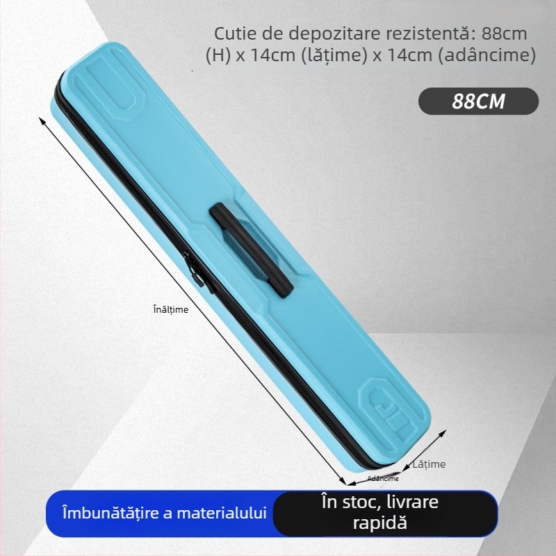 Geantă impermeabilă pentru pescuit marin, cu carcasă rigidă și model carbon, pentru depozitare de năluci, fir, undiță și rotiță