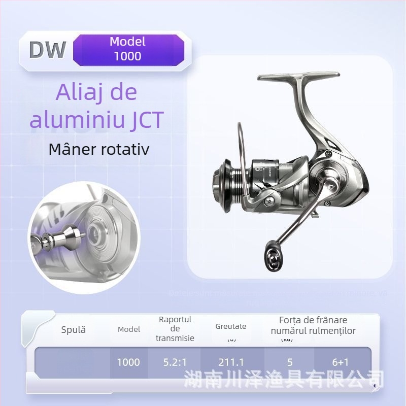 Kawasawa mulinetă de spinning, corp metal, frână frontală, aruncare lungă