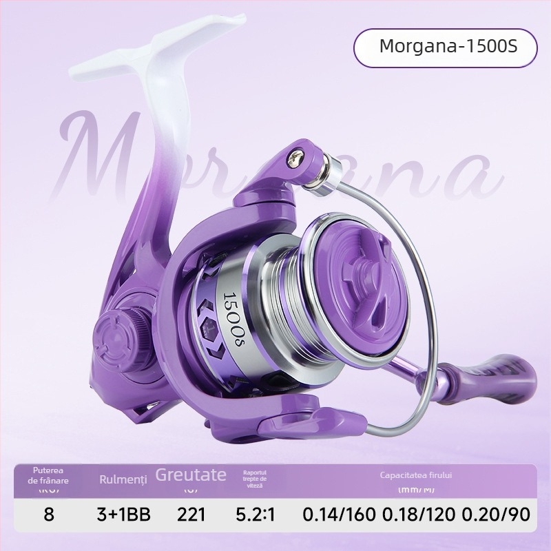 Mulinetă Spinning pentru pescuit — Haut ton/Haodun — aruncare la distanță mare — tambur metalic — pachet de 40 buc