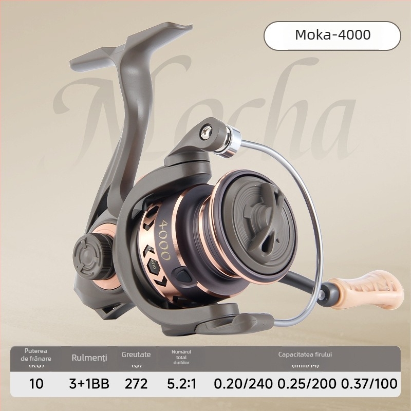 Mulinetă Spinning pentru pescuit — Haut ton/Haodun — aruncare la distanță mare — tambur metalic — pachet de 40 buc