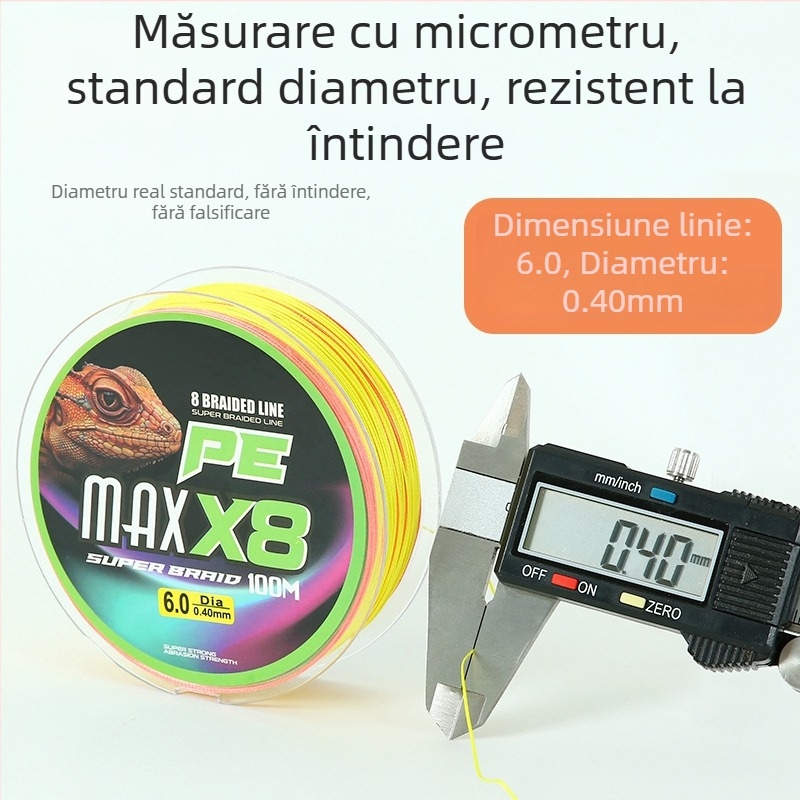 Kant PE linie principală de pescuit, 8 filamente, 100 m