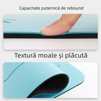 Saltea de yoga – cauciuc natural, 8 mm, linie de asane