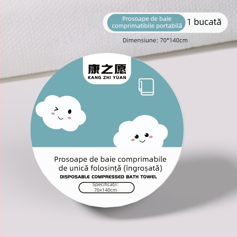 Prosoape de baie de unică folosință, comprimat, din fibre vegetale, 50 g sau mai mult, ambalată individual, prosop de față portabil pentru călătorii
