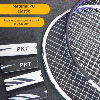 Film protector pentru cadrul rachetei de tenis cu etichetă pe cap – Anti-zgâriere, Anti-coliziune, protejează cadrul de decojirea vopselei