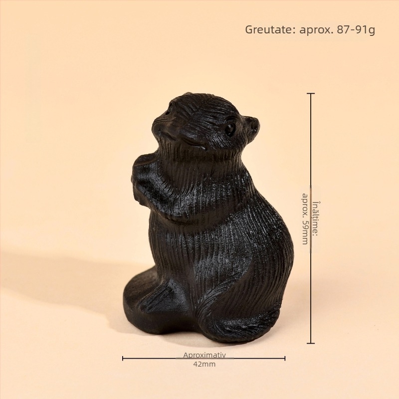 Ornamente zodiac din obsidian - Figurine zodiac sculptate manual pentru decor acasă și la birou, Anul zodiacal