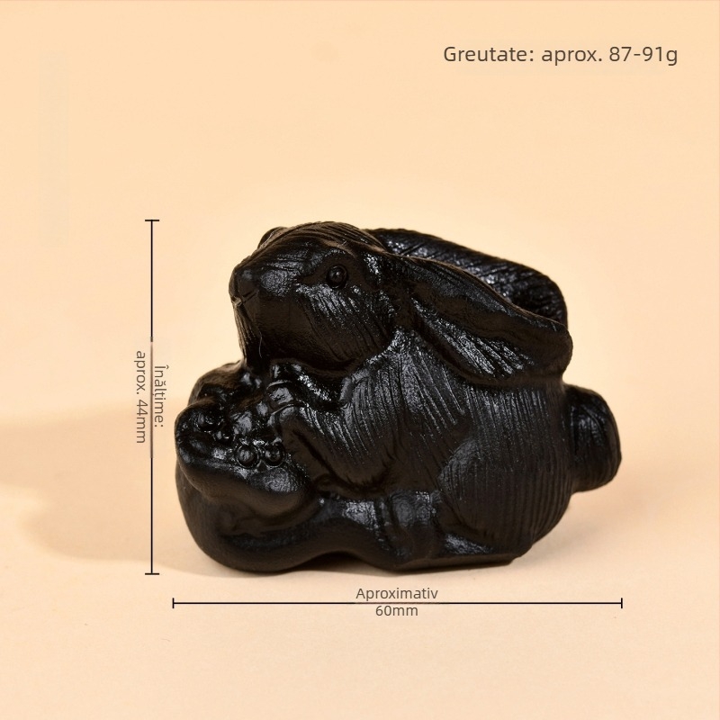 Ornamente zodiac din obsidian - Figurine zodiac sculptate manual pentru decor acasă și la birou, Anul zodiacal