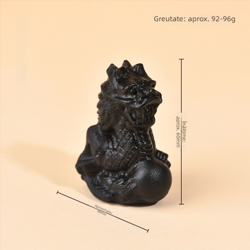 Ornamente zodiac din obsidian - Figurine zodiac sculptate manual pentru decor acasă și la birou, Anul zodiacal
