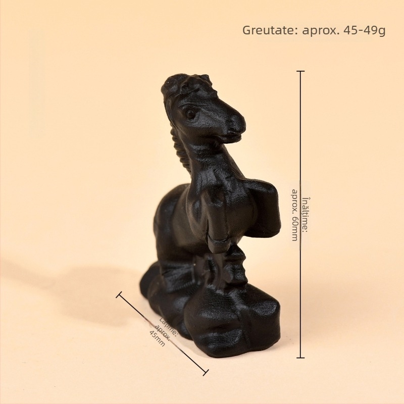 Ornamente zodiac din obsidian - Figurine zodiac sculptate manual pentru decor acasă și la birou, Anul zodiacal