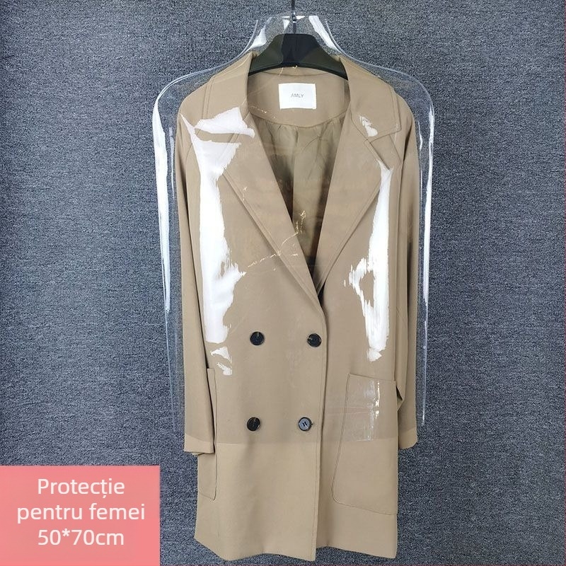 Husă de praf pentru haine, din plastic, stil modern simplu, protecție împotriva prafului (Nr. produs 1001281801)