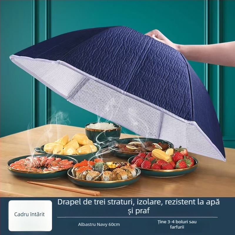 Acoperire izolantă pentru mâncare din plasă, pliabilă pentru masă, protecție împotriva muștelor și a prafului pentru resturi