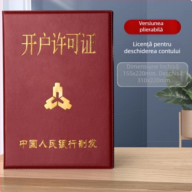 Husă din piele pentru licența de afaceri, nepliabilă, trei în unu, model Fz-3592f