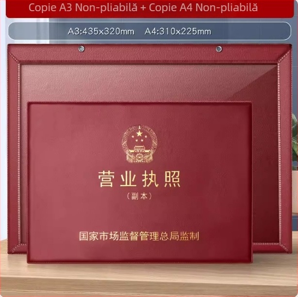 Husă din piele pentru licența de afaceri, nepliabilă, trei în unu, model Fz-3592f