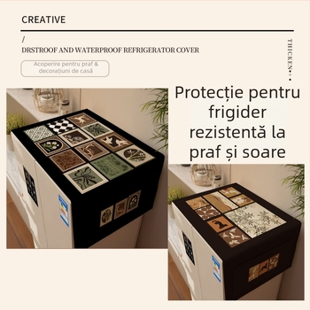 Prosop de acoperire pentru electrocasnice, stil medieval, din fibre poliesterice, pentru frigider și mașină de spălat, potrivit pentru living și restaurant