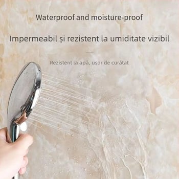 Tapet autoadeziv impermeabil pentru baie, aspect plăci ceramice