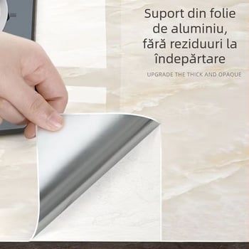 Tapet autoadeziv impermeabil pentru baie, aspect plăci ceramice